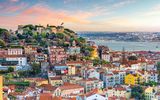Lissabon, Sao Jorge Kirche zum Sonnenuntergang