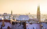 Dächer von Nürnberg im Winter
