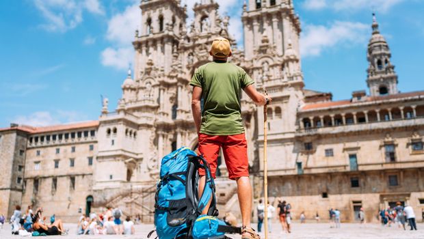 Wanderer in Santiago d' Compostella