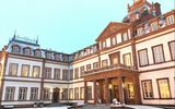 Schloss Philippsruhe im Schnee des hessischen Hanau