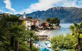 Kleiner Hafen am Lago Maggiore 