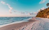 Strand von Rowy im Winter