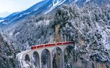 Eisenbahnbrücke Landwasserviadukt nahe des Bahnhofs Filisur