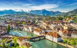 Luzern mit Berg Pilatus