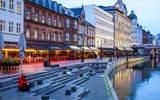Aarhaus, Fußgängerzone am Kanal