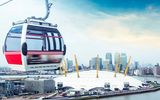 Seilbahn und Blick über London
