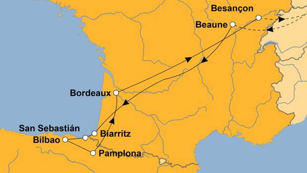 Ihre Reiseroute