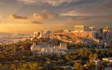 Akropolis bei Sonnenuntergang