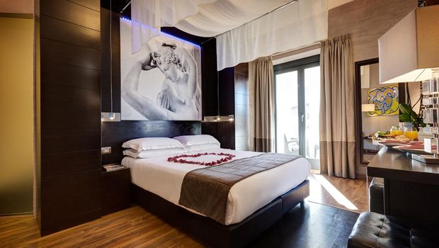 Hotel Dharma Boutique Rom Schlafzimmer