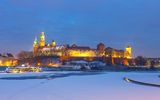 Krakau, Wawel-Schloss im Winter