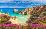 Berühmter Strand Camilo in der Algarve