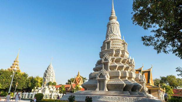 Silberpagode am Königspalast in Phnom Penh