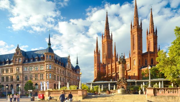 Wiesbaden, Marktkirche mit Rathaus
