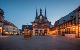 Wernigerode, Marktplatz bei Nacht