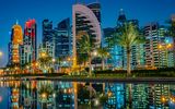 Doha Nacht Skyline