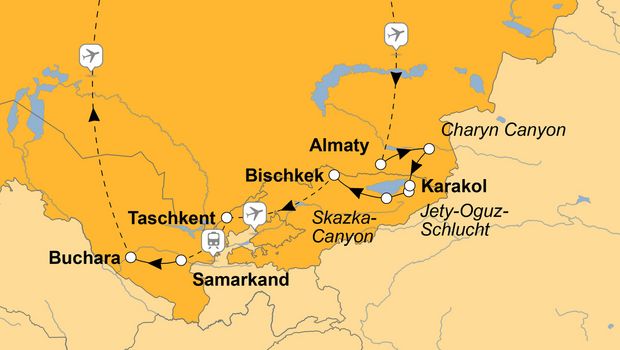 Ihre Reiseroute