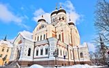 St. Alexander Nevsky Kathedrale in Tallinn im Winter