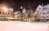 winterliche Nacht in Riga