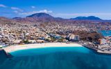 Laginha beach in Mindelo city in Sao Vicente Island