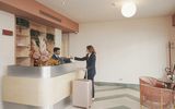 Lobby des Hotels Moderna Roma in Italien