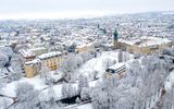 Weimar Stadtschloss im Schnee mit Drohne