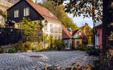 Kleine Gasse in der Altstadt von Oslo