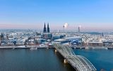 Skyline von Köln im Winter