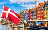 Kopenhagen Fahne im Hafen 