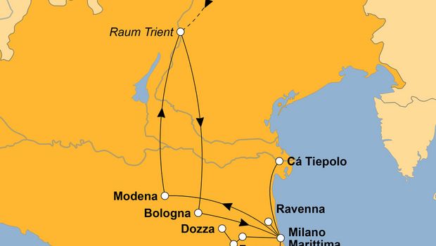 Ihre Reiseroute