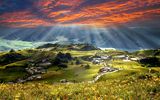Landschaft in Hualien mit Taglilien