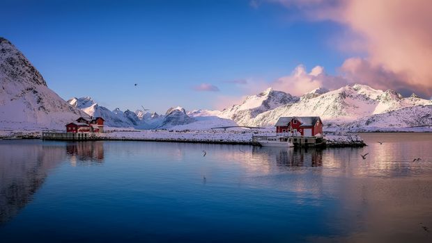 Malerische Landschaft der Lofoten-Inseln