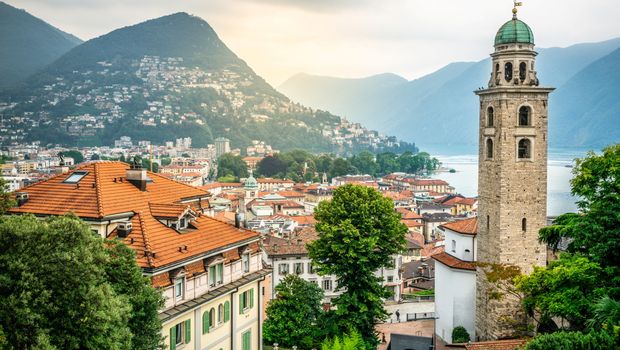 Lugano Stadtblick