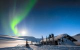 Winter Northern lights, Lappland