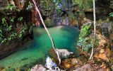 Isalo national park mit Wasserfall auf Madagaskar