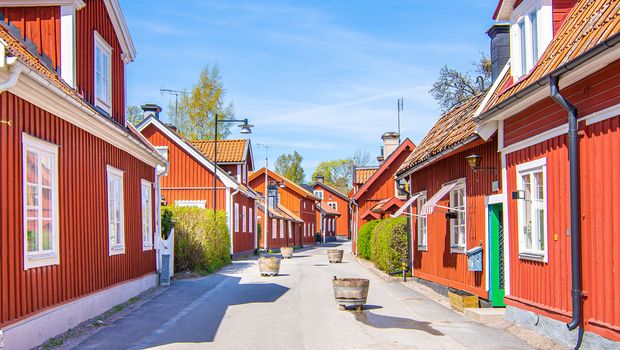 Rote Häuser in Trosa