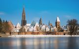 Ulm, Panorama im Winter