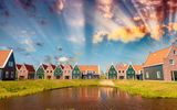 Sonne über Volendam, Holland