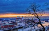 Sonnenuntergang in Passau
