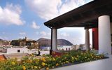 Dachgarten auf dem Grand Hotel Arciduca auf Lipari in Italien