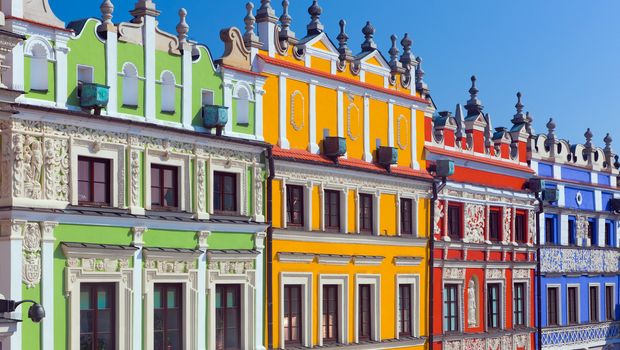 Zamosc Bunte Häuser