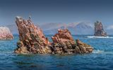 Felsen im Meer bei den Ballestas Islands, Peru