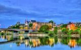 Angers - Blick auf die Burg am Abend