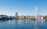 Aufnahme an der Binnenalster in Hamburg