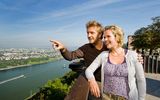 Blick aufs Deutsche Eck in Koblenz