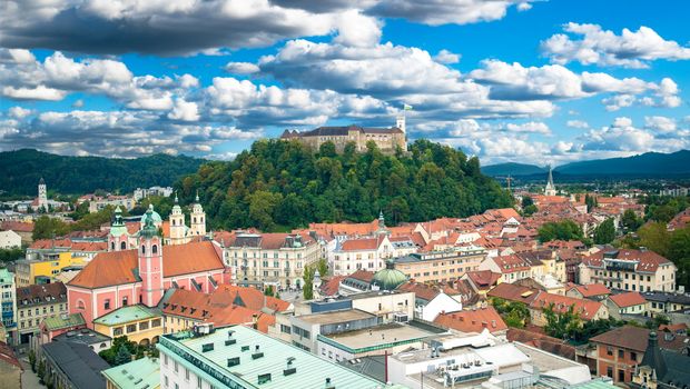 Ljubljana Blick auf die Stadt 