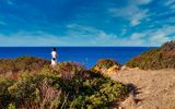 Leuchtturm Capo Spartivento bei Chia, Cagliari, Sardinien
