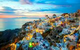 Santorin bei Sonnenuntergang