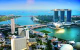 Blick auf Singapur
