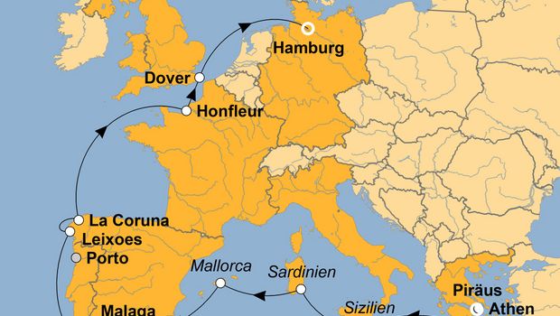 Ihre Reiseroute