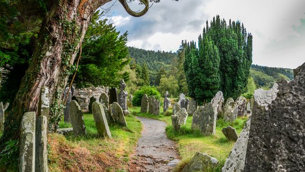 Tombstones in Glendalough